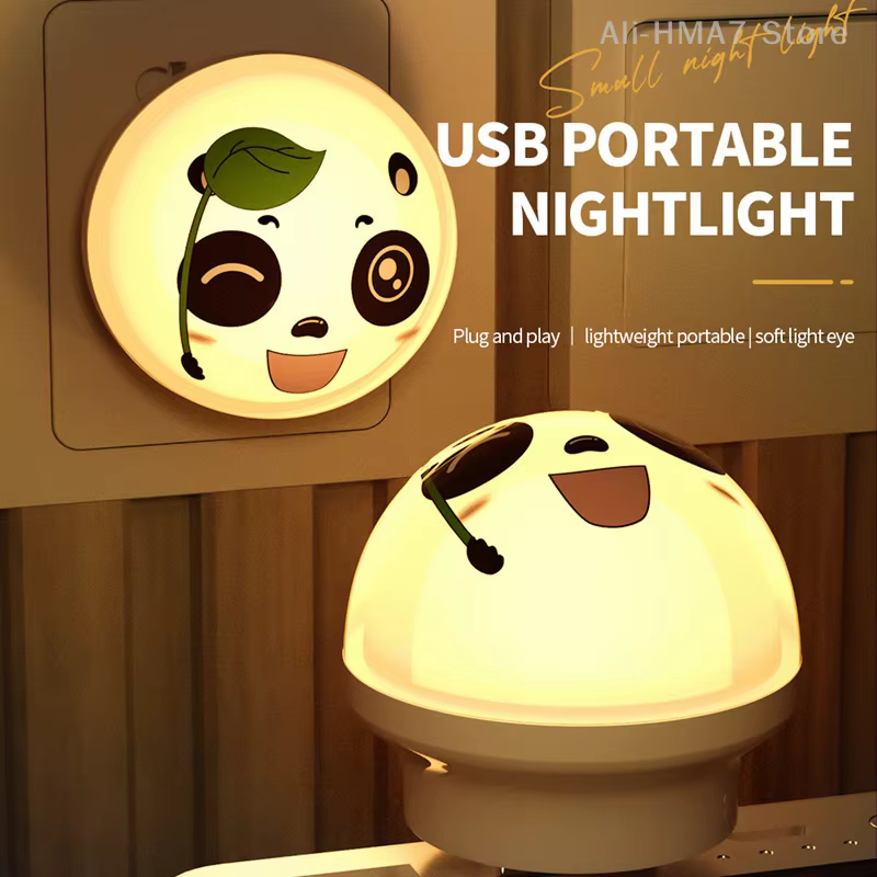 בייבי סנאפ - baby snap תינוקות Smart Voice Control LED Night Light Sensor Baby Feeding Eye Protection USB Bedside Sleep Light Plug-In Bedroom Night Lamp